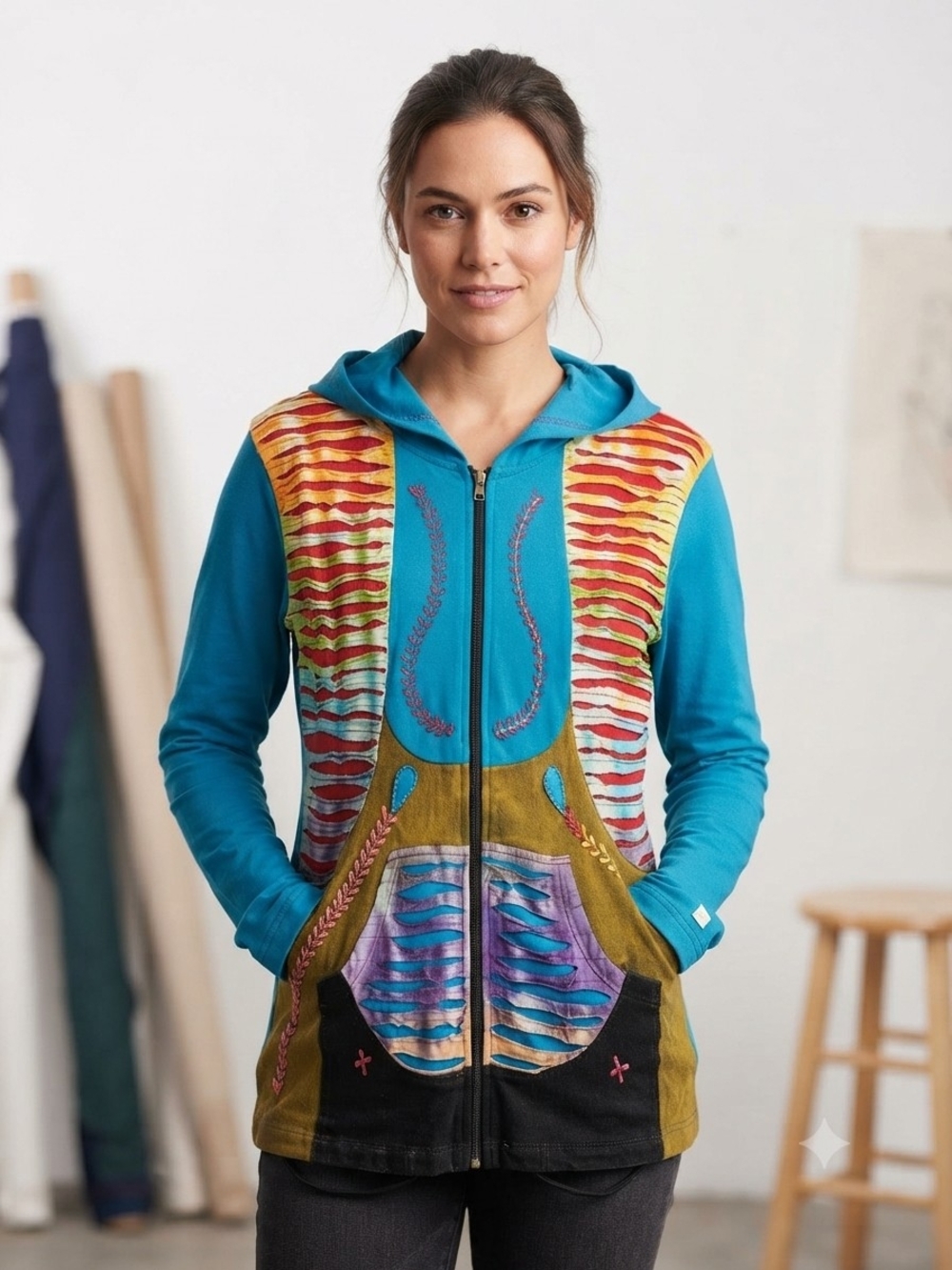 Handmade Nepal Zio-up Hoodie